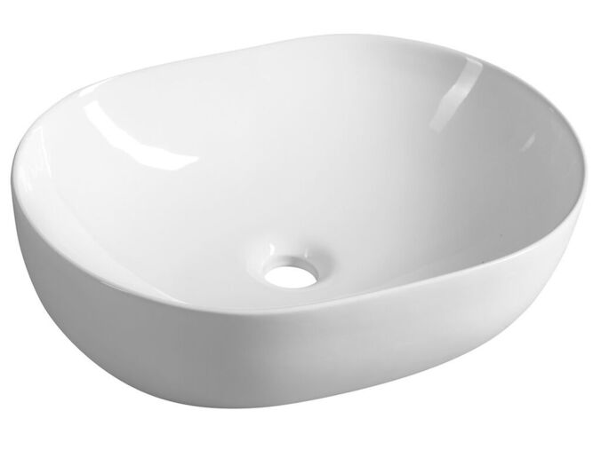 Aqualine Keramické umyvadlo na desku 49x36 cm, bílá