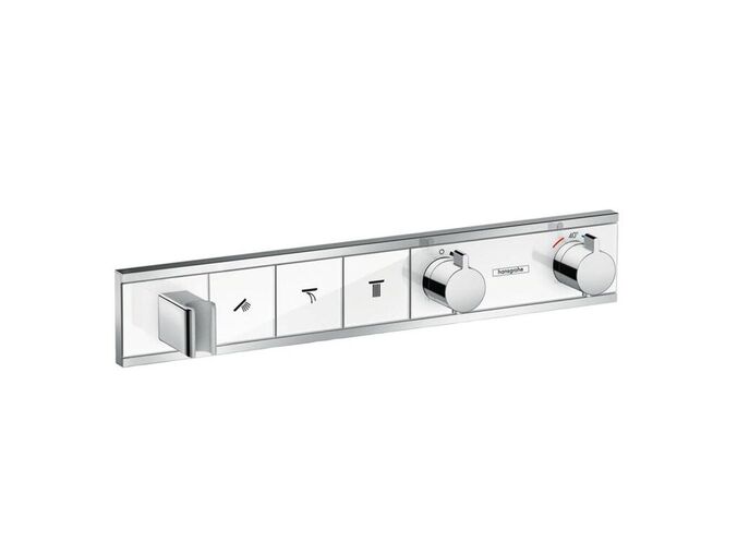 Hansgrohe RainSelect Termostatická sprchová baterie pod omítku, pro 3 výstupy, bílá/chrom