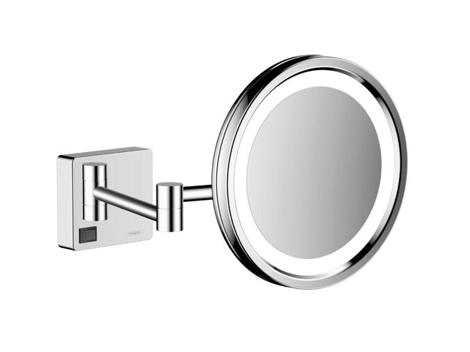 Hansgrohe AddStoris Kosmetické nástěnné zrcátko s LED osvětlením, chrom