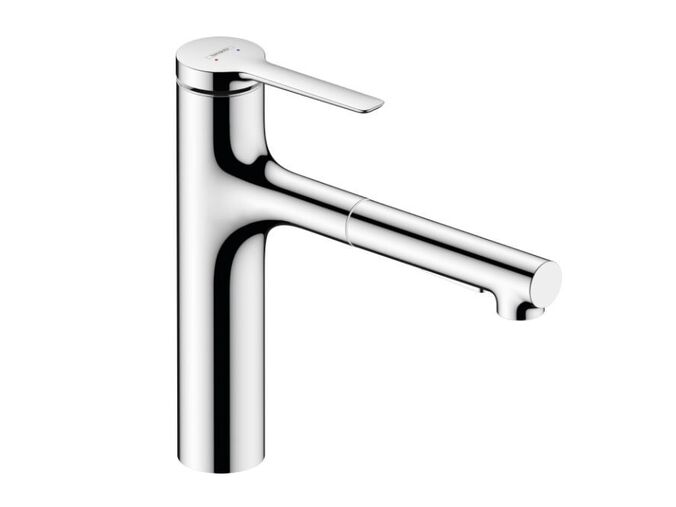 Hansgrohe Zesis M33 Dřezová baterie 160, s výsuvnou sprškou, sBox lite, chrom