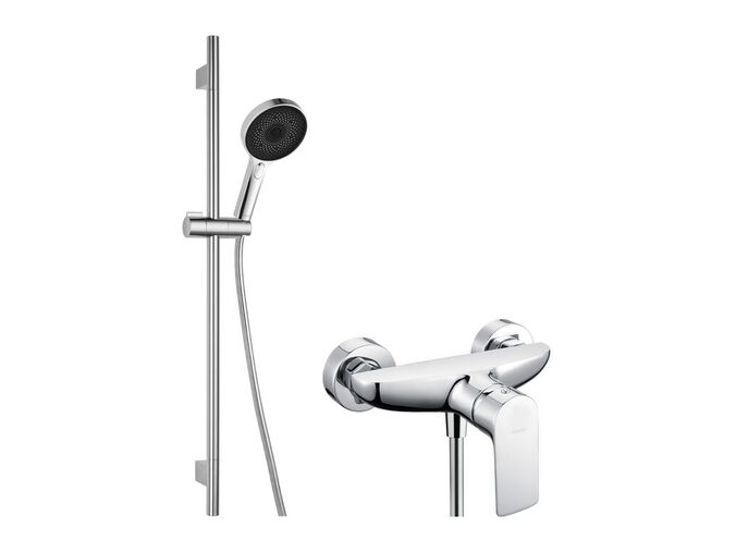 kielle Vega Sprchový set s baterií, tyčí, hadicí a sprchovou hlavicí, chrom