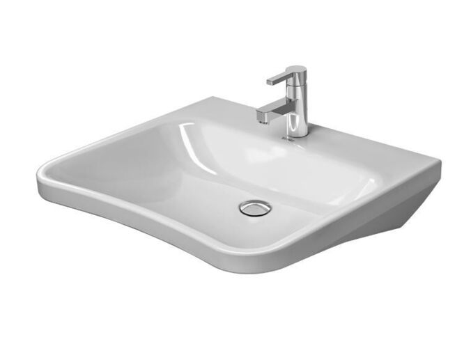 Duravit DuraStyle umyvadlo Med, 65x57 cm, bez otvoru pro baterii, WonderGliss, alpská bílá