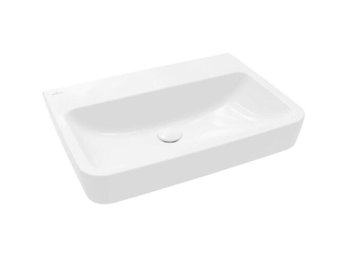 Villeroy & Boch O.novo Umyvadlo 650x460 mm, bez přepadu, bez otvoru pro baterii, AntiBac, CeramicPlus, alpská bílá