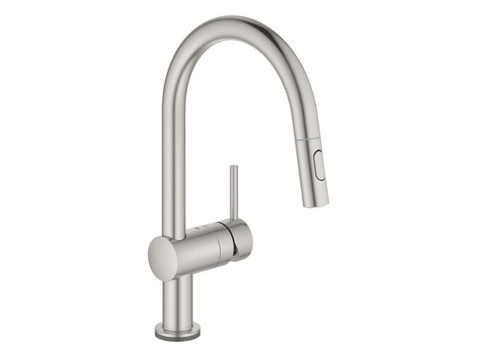 Grohe MintaTouch Elektronická dřezová baterie s výsuvnou sprškou, supersteel