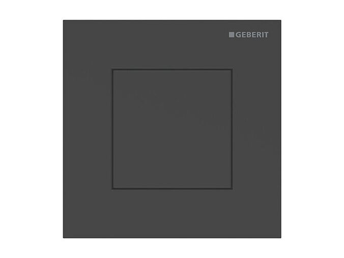 Geberit Typ 40 Square pneumatické ovládání splachování pisoárů, černá mat, easy-to-clean
