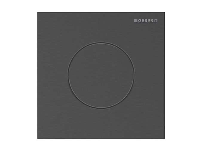 Geberit Typ 40 Round pneumatické ovládání splachování pisoárů, černý chrom kartáčovaný, easy-to-clean