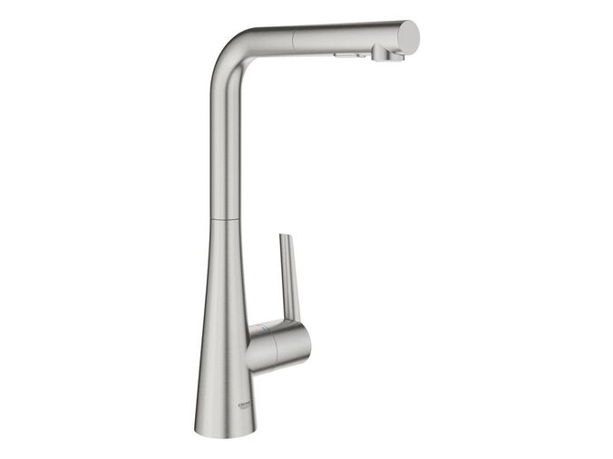 Grohe Zedra Dřezová baterie s výsuvnou sprškou, supersteel