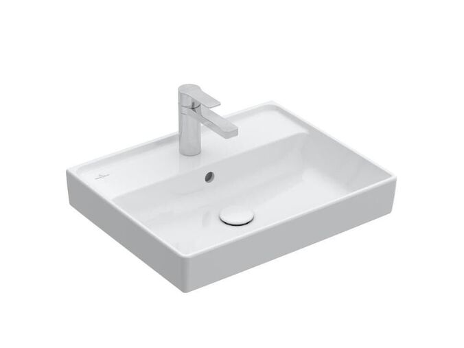 Villeroy & Boch Collaro Umyvadlo 600x470 mm, s přepadem, otvor pro baterii, CeramicPlus, Stone White