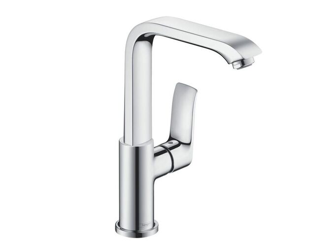 Hansgrohe Metris Umyvadlová baterie s otočným výtokem a výpustí, chrom