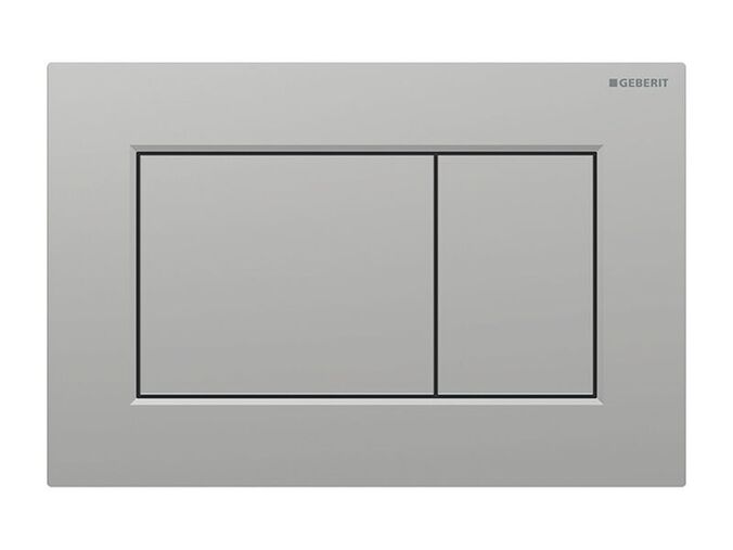 Geberit Sigma01 Square ovládací tlačítko, pro 2 množství splachování, chrom mat, easy-to-clean