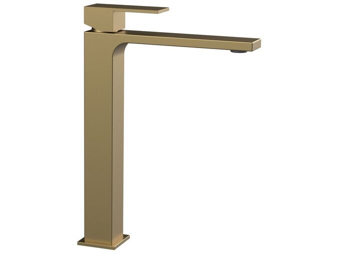 Sapho CUBEMIX stojánková umyvadlová baterie vysoká, bez výpusti, zlato mat