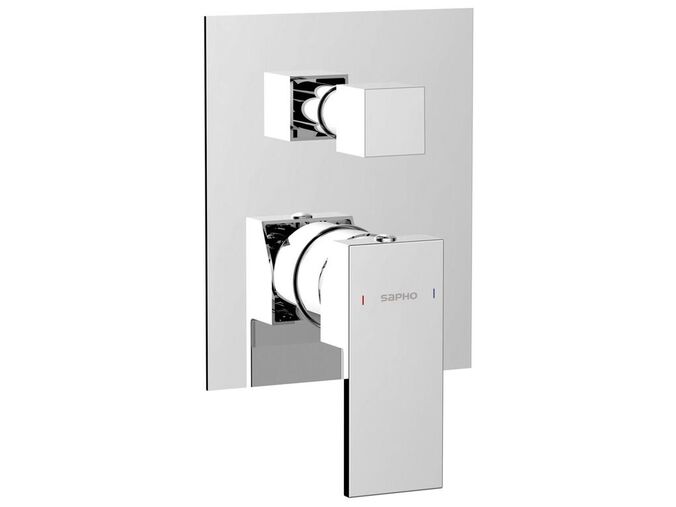 Sapho CUBEMIX podomítková sprchová baterie, 2 výstupy, chrom