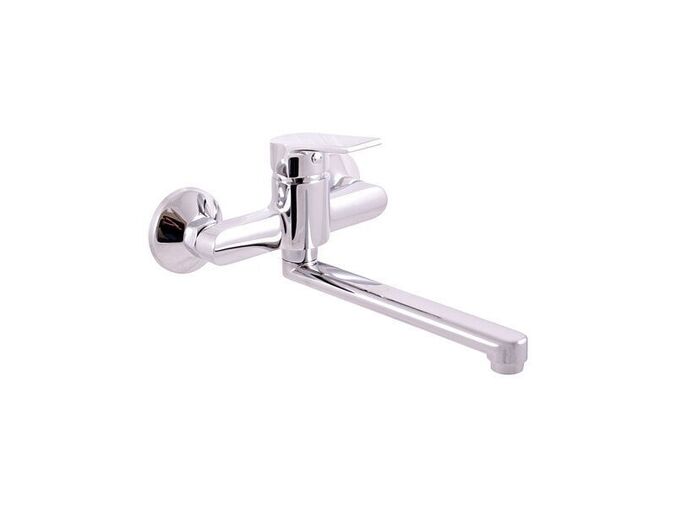 Slezák-RAV CZ Colorado baterie dřezová/umyvadlová s plochým ramínkem, rozteč 150 mm, chrom