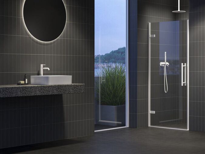 Ravak Cool! sprchové dveře COSD1, 80x195 cm, bílá mat, sklo transparent