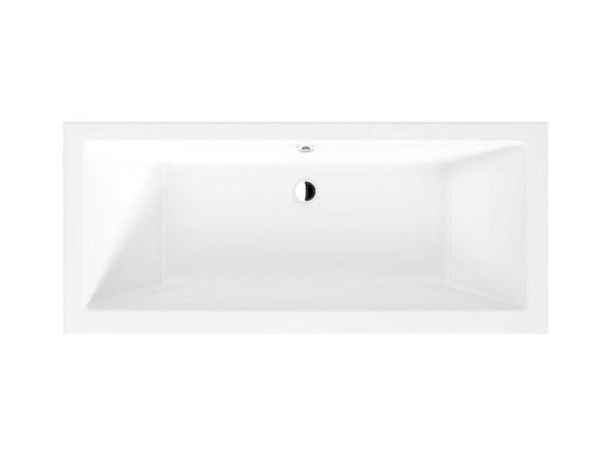 Jika Cubito Pure Akrylátová vana 170x75cm, odpad uprostřed, včetně nohou, bílá