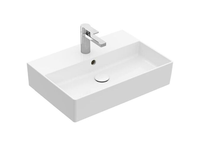 Villeroy & Boch Memento 2.0 Umyvadlo 600x420 mm, s přepadem, otvor pro baterii, CeramicPlus, alpská bílá