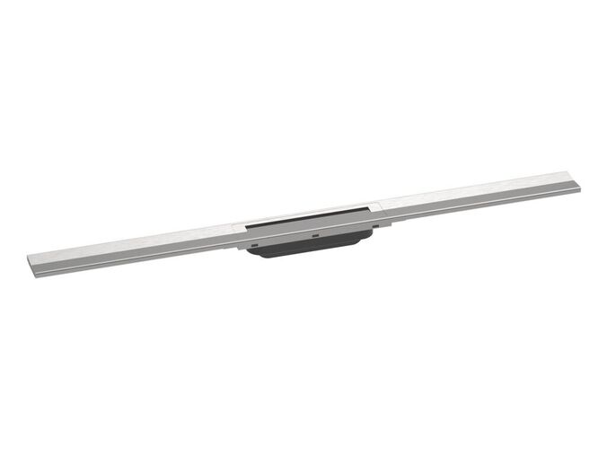 Hansgrohe Raindrain Lineární sprchový žlab s nerezovým roštem 900, do prostoru, zkrátitelný, kartáčovaná nerez