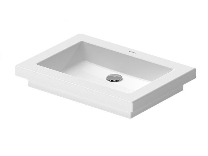 Duravit 2nd floor umyvadlo na desku 58x41,5 cm, bez přepadu, WonderGliss, bílá