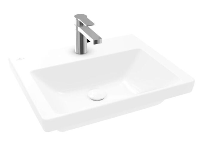 Villeroy & Boch Subway 3.0 Umyvadlo nábytkové 550x440 mm, bez přepadu, otvor pro baterii, CeramicPlus, Stone White