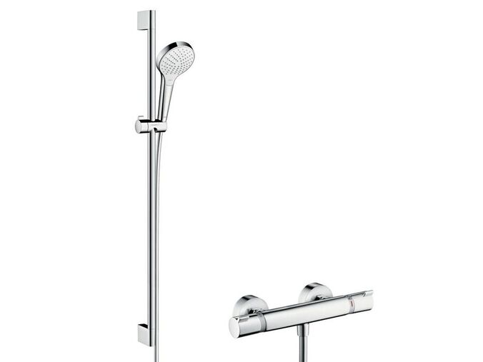 Hansgrohe Croma S Sprchový set s termostatem Ecostat, 2 proudy, chrom