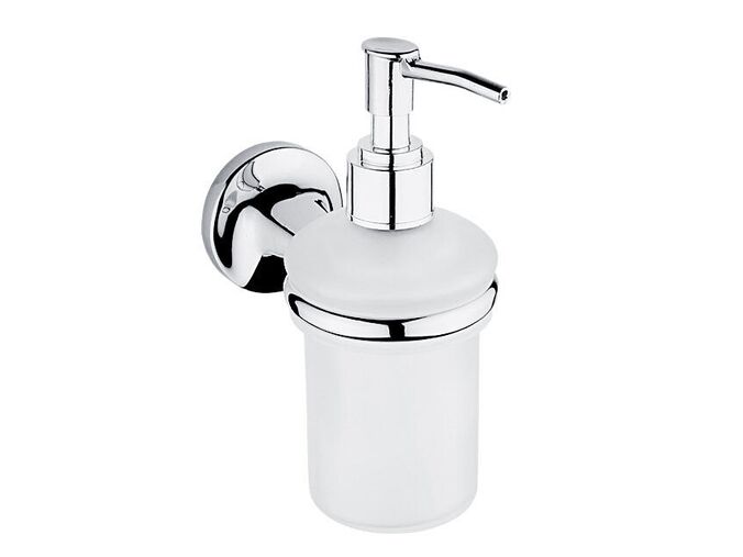 Nimco MONOLIT dávkovač tekutého mýdla s držákem 200 ml, sklo mat/chrom
