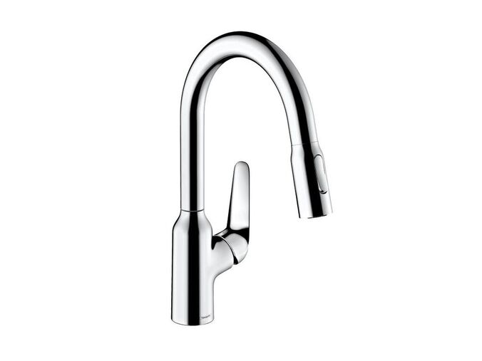Hansgrohe Focus M42 Dřezová baterie M429-H180 s výsuvnou sprškou, chrom
