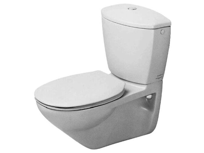 Duravit Duraplus WC kombi mísa, závěsná, zadní odpad, bílá