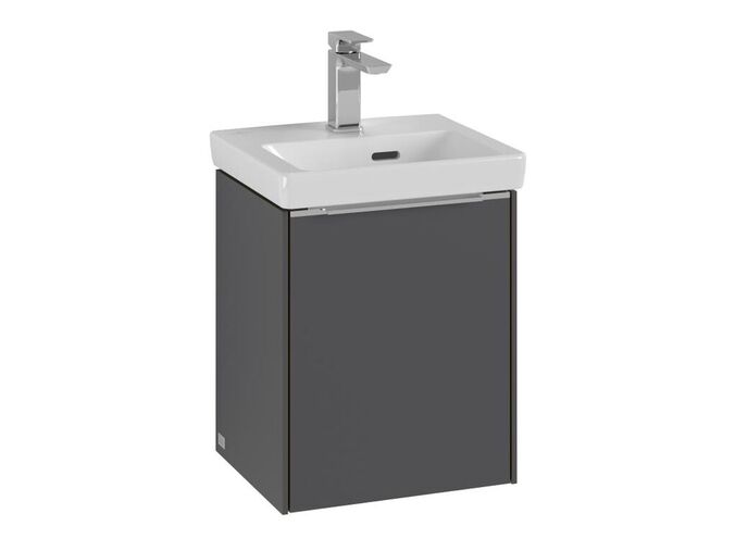 Villeroy & Boch Subway 3.0 Umyvadlová skříňka, 351x429x309 mm, 1 dvířka, grafitová