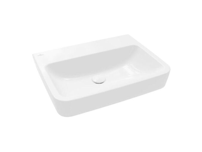 Villeroy & Boch O.novo Umyvadlo na desku, 600x460 mm, bez přepadu, bez otvoru pro baterii, AntiBac, CeramicPlus, alpská bílá