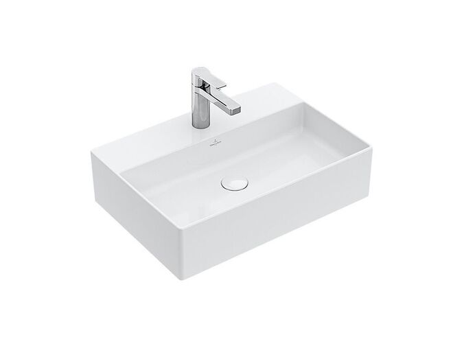 Villeroy & Boch Memento 2.0 Umyvadlo na desku 500x420 mm, bez přepadu, otvor pro baterii, CeramicPlus, alpská bílá