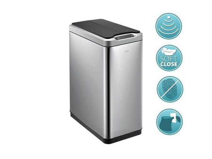 Sapho PHANTOM bezdotykový odpadkový koš 30l, Soft Close, nerez mat