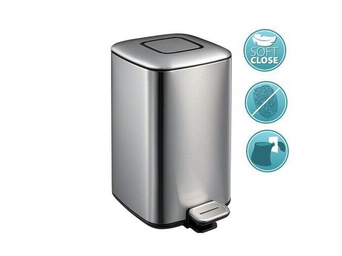Sapho REGENT odpadkový koš 6l, Soft Close, nerez mat