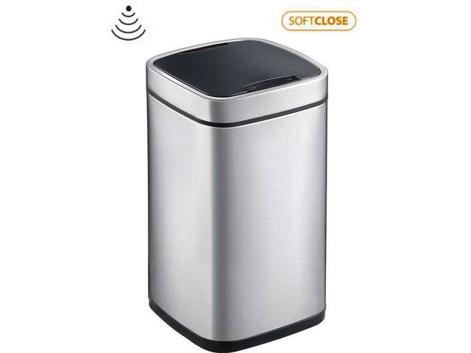 Sapho PERFECT bezdotykový odpadkový koš 12l, Soft Close, nerez mat