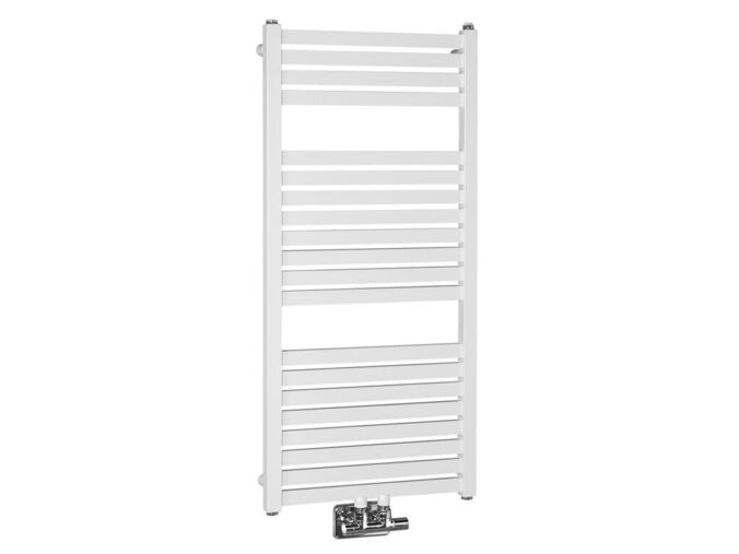 Aqualine TONDI otopné těleso rovné 450x970 mm, středové připojení, bílá