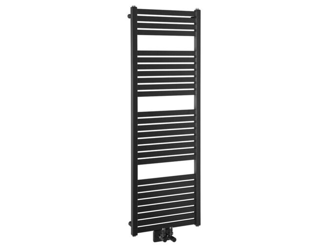 Aqualine TONDI otopné těleso rovné 450x1330 mm, středové připojení, černá mat
