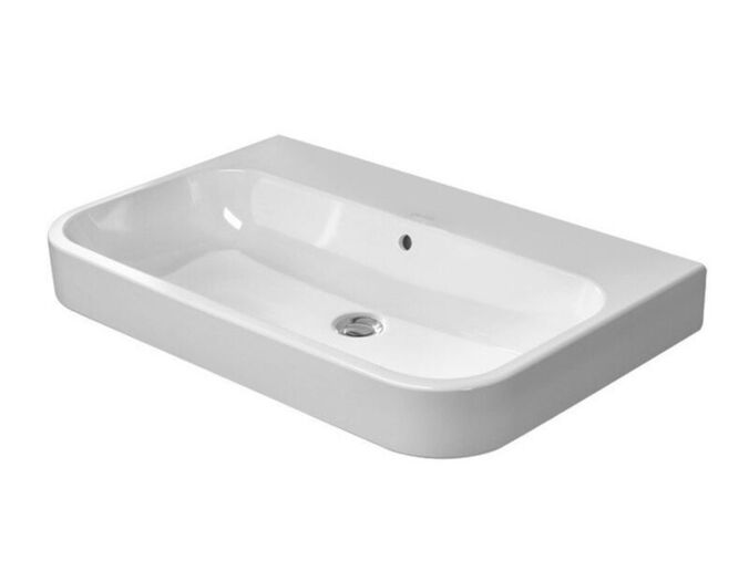 Duravit Happy D.2 nábytkové umyvadlo 650x505mm s přepadem, bez otvoru pro baterii, broušené