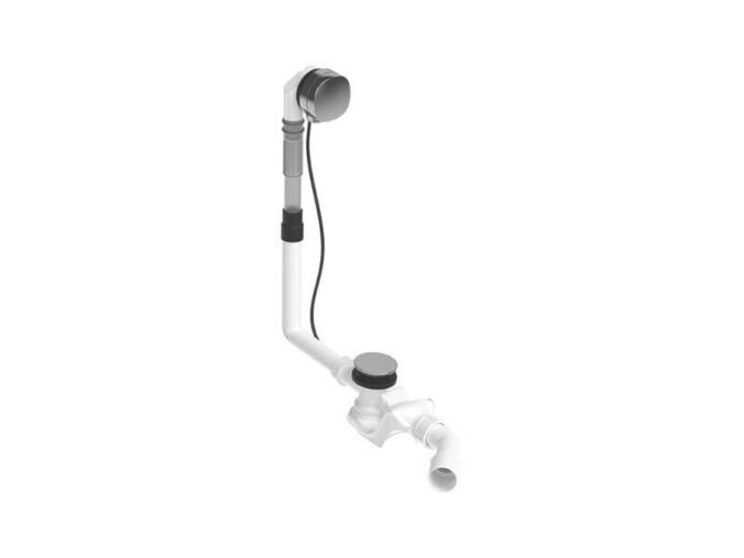 Duravit odpadní a přetoková armatura, s přítokem, chrom