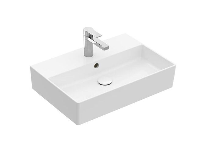 Villeroy & Boch Memento 2.0 Umyvadlo 600x420 mm, s přepadem, otvor pro baterii, CeramicPlus, alpská bílá