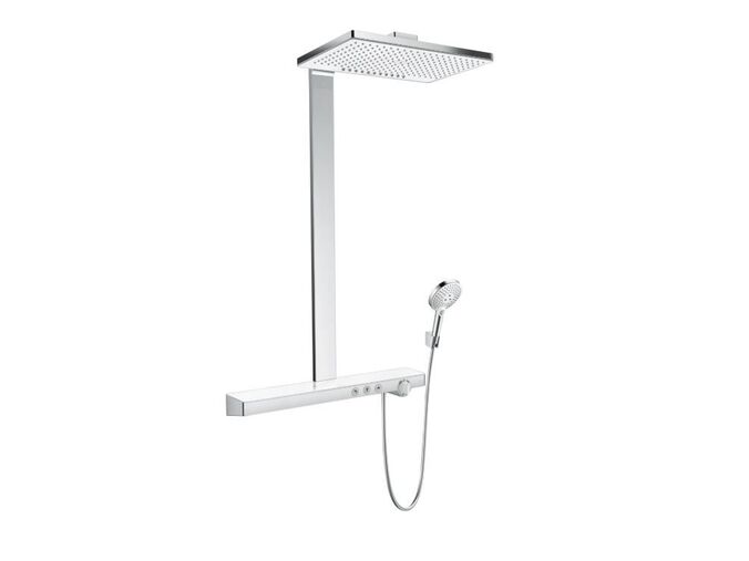 Hansgrohe Rainmaker Sprchový set Showerpipe 460 s termostatem, 2 proudy, bílá/chrom