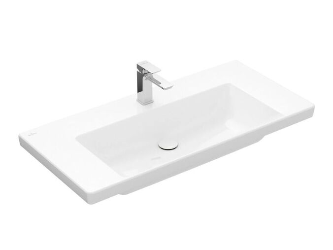 Villeroy & Boch Subway 3.0 Umyvadlo 1000x470 mm, bez přepadu, otvor pro baterii, CeramicPlus, Stone White