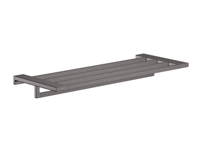 Hansgrohe AddStoris Polička s držákem ručníků, délka 650 mm, kartáčovaný černý chrom