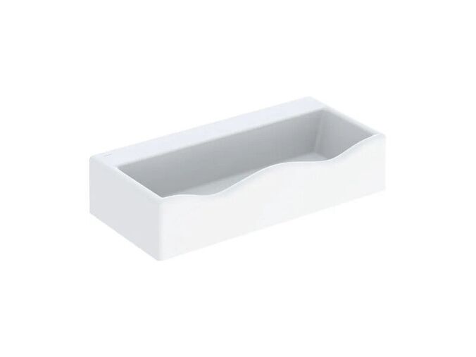 Geberit Bambini mycí plocha, 90x41,5 cm, pro 2 armatury, bez otvoru pro baterii, bez přepadu, alpská bílá