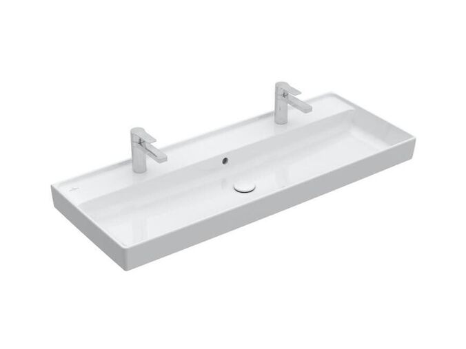 Villeroy & Boch Collaro Umyvadlo nábytkové 1200x470 mm, s přepadem, 2 otvory pro baterii, CeramicPlus, Stone White