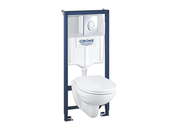 Grohe Solido Set předstěnové instalace, klozetu a sedátka, softclose, tlačítko Skate Air, chrom