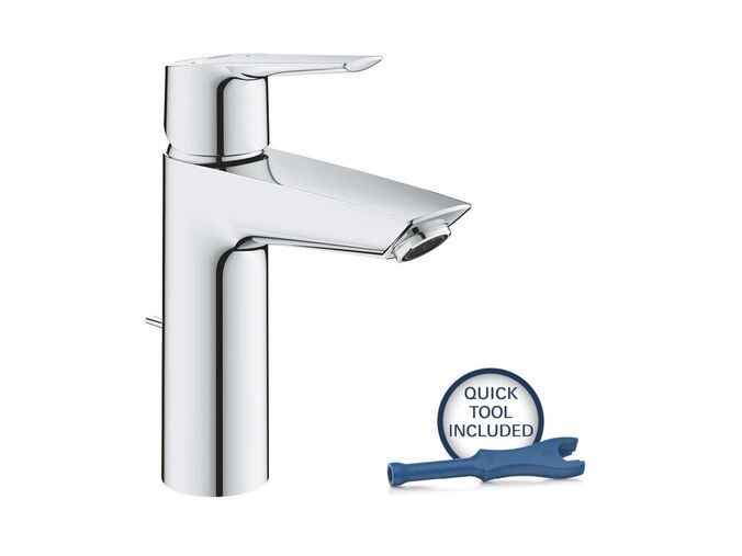 Grohe QuickFix Start Umyvadlová baterie s výpustí, studený start, chrom