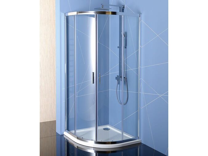 Polysan EASY čtvrtkruhová sprchová zástěna 800x800mm, L/R, čiré sklo
