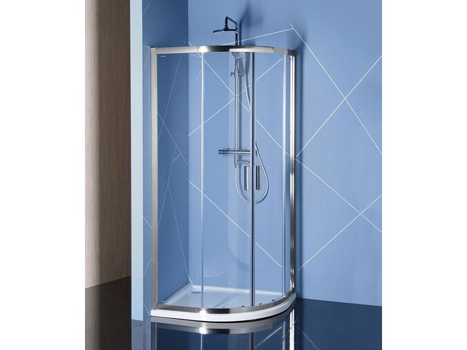 Polysan EASY čtvrtkruhová sprchová zástěna 1000x800mm, L/R, čiré sklo