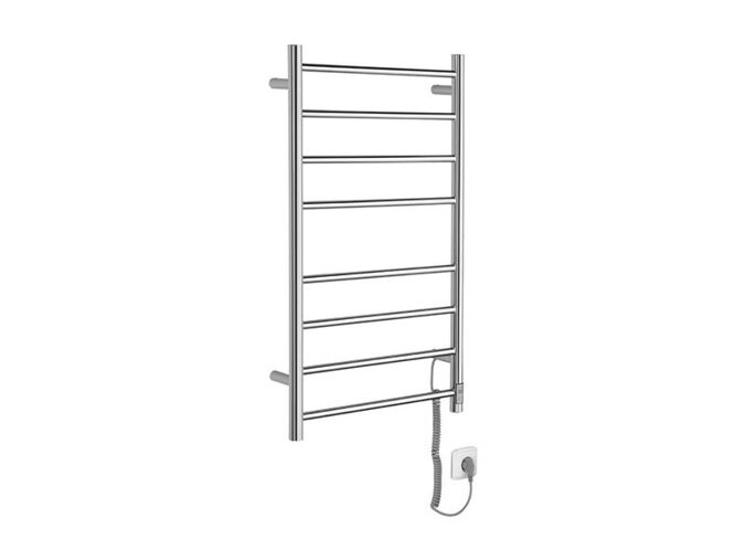 Sapho REDONDO elektrický sušák ručníků s časovačem, kulatý, 500x900 mm, 75 W, nerez lesk