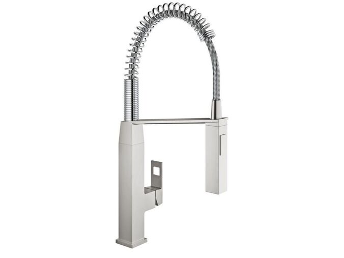 Grohe Eurocube Dřezová baterie s flexibilním ramenem a sprškou, supersteel