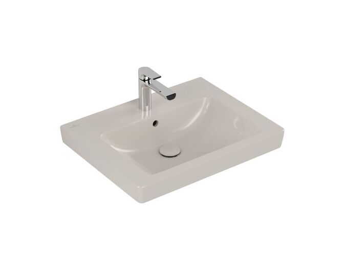 Villeroy & Boch Subway 2.0 Umyvadlo s přepadem, 600x470 mm, s Ceramicplus, pergamon